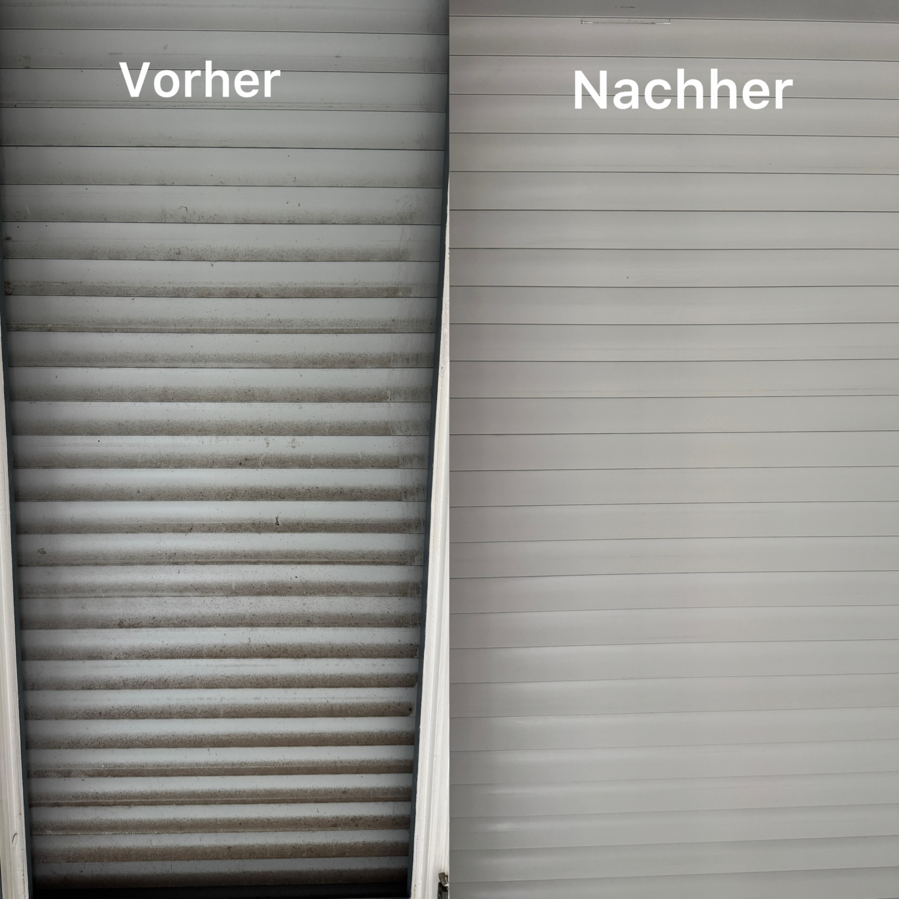 Vorher/Nachher Rollladenreinigung